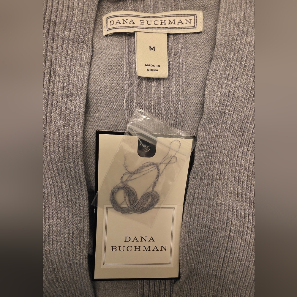 NWT Dana Buchman Women's Heather Gray Cardigan ~ Size Medium - Picture 3 of 6